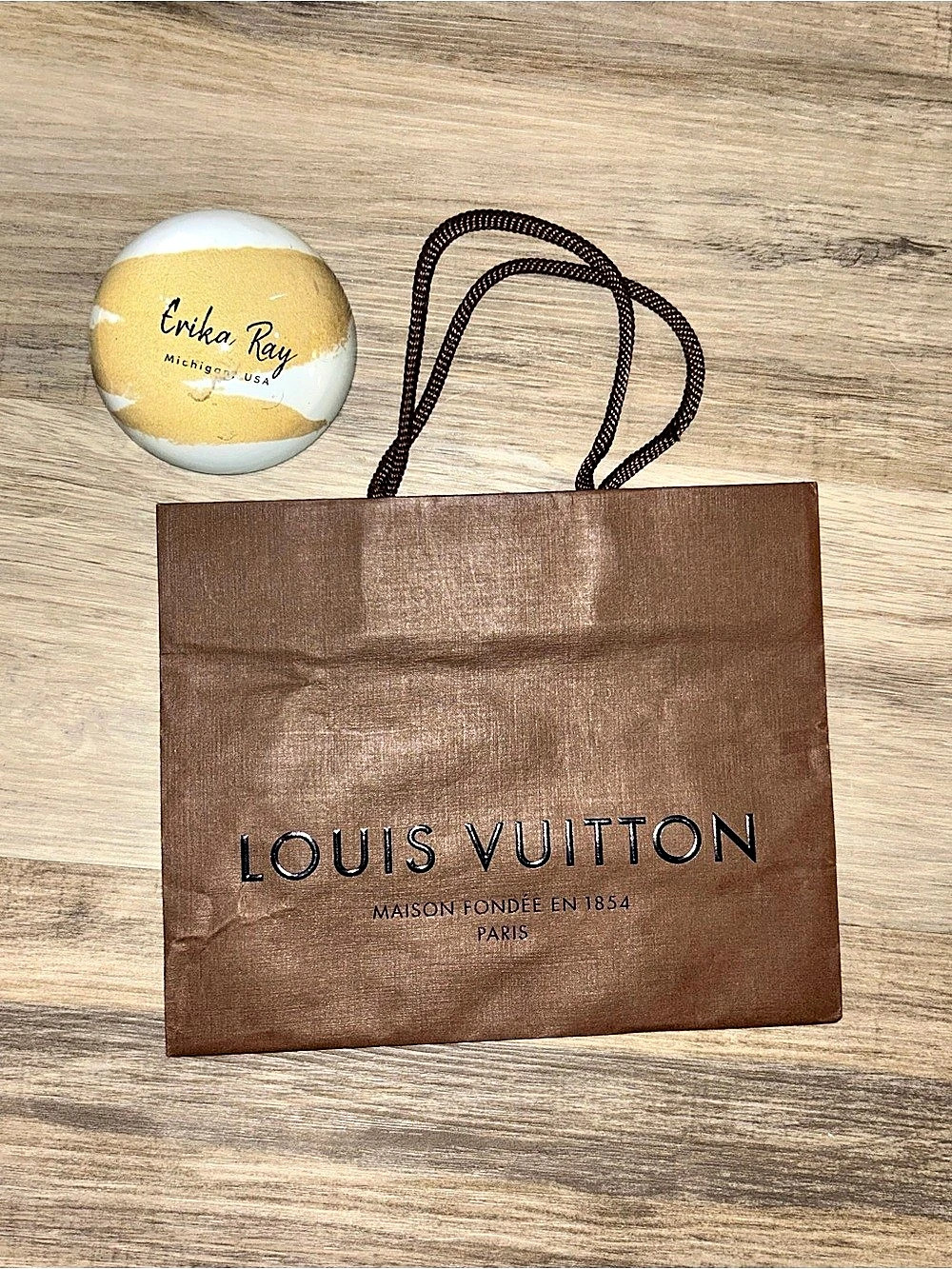 Louis Vuitton Vintage Brown Paper Shopping Bag- GOOD CONDITION